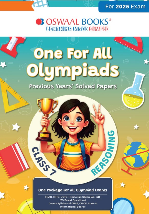 Oswaal One for All Olympiads Chapter-wise Previous Years Solved Papers, Prep-Guide Class 7 Reasoning For 2025 Exam